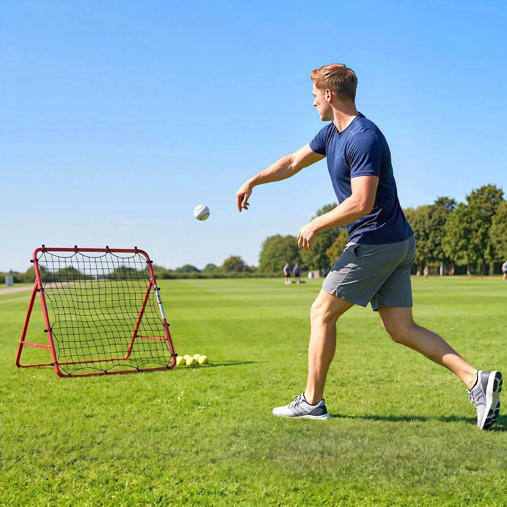 SPORTNOW Plasă Rebounder pentru Fotbal, Ușor de Montat, cu 5 Unghiuri Ajustabile, Echipament Portabil pentru Antrenament și Practică de Fotbal, Baseball și Softball în Grădină sau în Parc | Aosom Romania