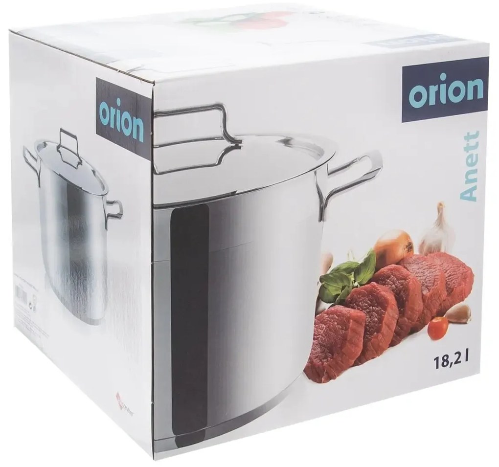 Orion Oală din oțel inoxidabil cu capac Anett, 18,2 l, 18,2 l