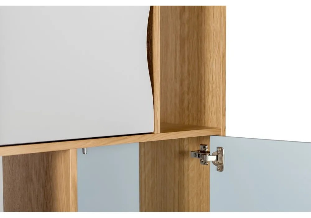 Bibliotecă cu uși Woodman Avon, turcoaz