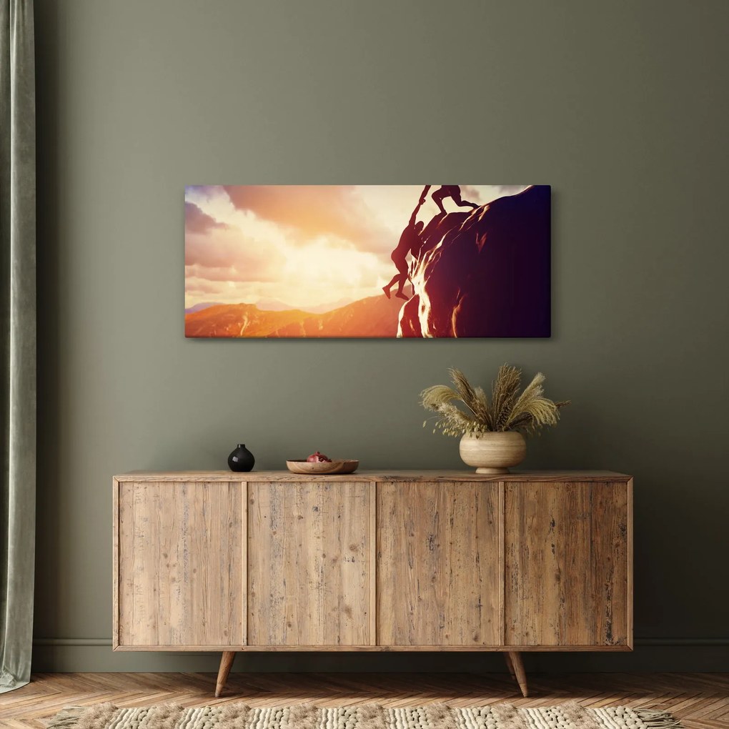 Tablou - Alpiniști (120x50 cm)