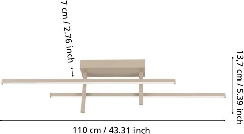 Eglo 901886 - Plafonieră LED TREPILIANO, 20 W, 230 V, bej