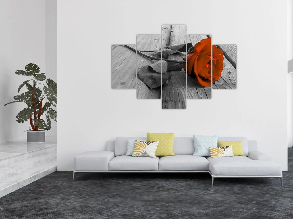 Tablou - Trandafir portocaliu (150x105 cm)