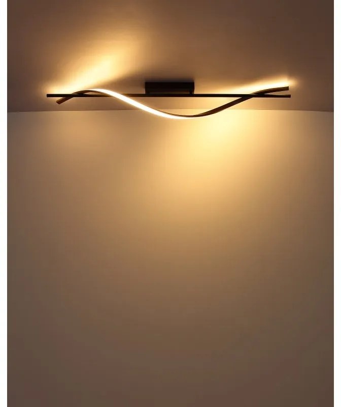 Plafoniera LED aluminiu cu efect de lemn WATKINS