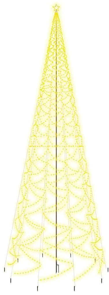 Brad de Craciun cu tarus, 3000 LED-uri, alb cald, 800 cm 1, Alb cald, 800 x 230 cm, Becuri LED in forma zigzag