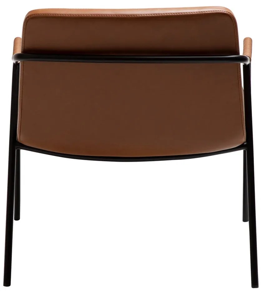Fotoliu maro cu tapițerie din imitație de piele Boto – DAN-FORM Denmark