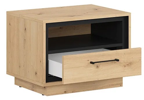Noptieră Pont KOM1S (Stejar artisan + Negru mat). 1063036