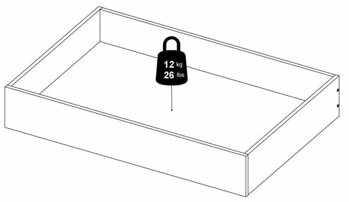 Sertare sub pat negre 2 buc. Naia – Tvilum
