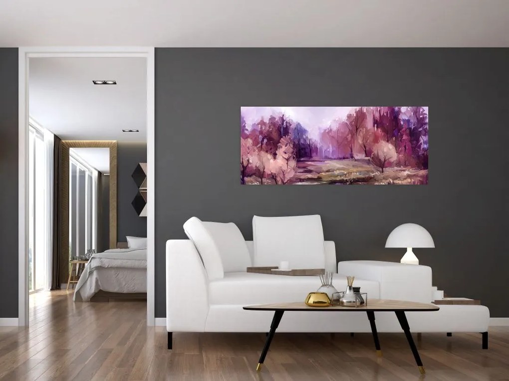 Tablou - Peisaj de toamnă - pictură (120x50 cm)