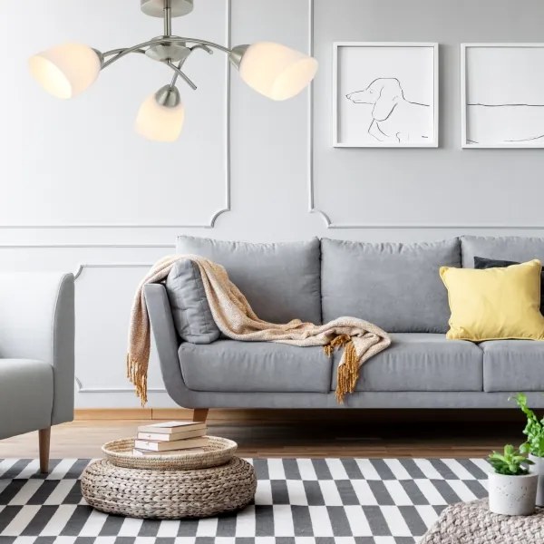 Lustră aplicată DONNA 3xE27/60W/230V nichel