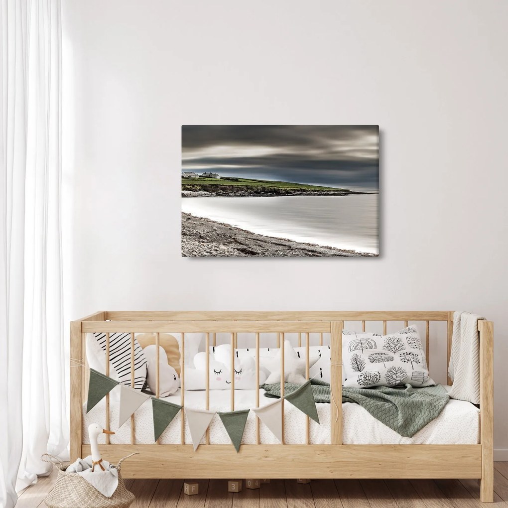 Tablou cu lac în amurg (90x60 cm)