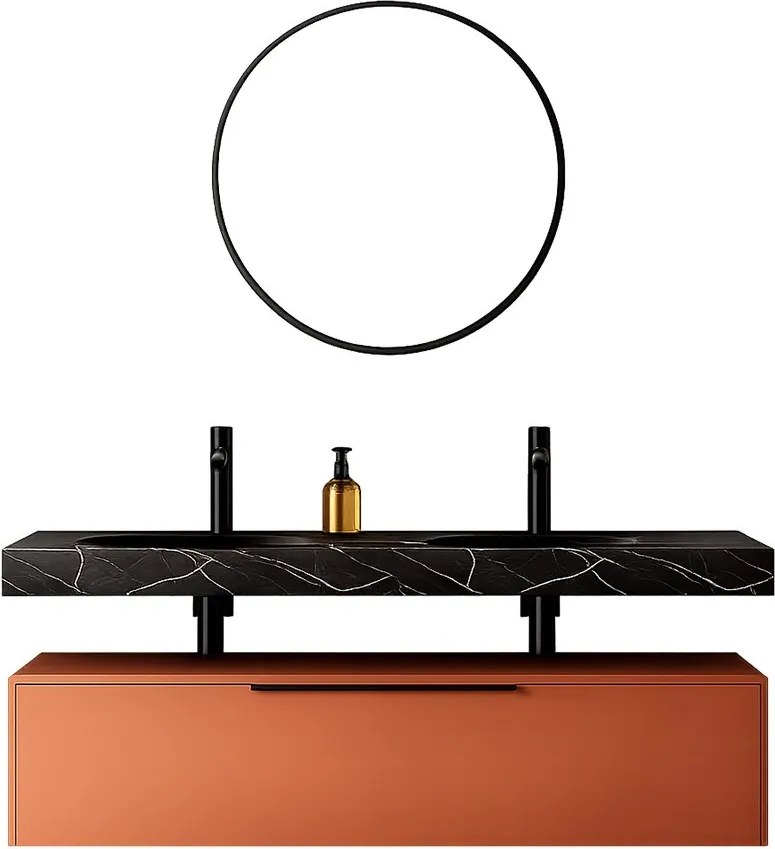 Set lemn masiv mobilier baie suspendat Avena 100 cm Personalizabil