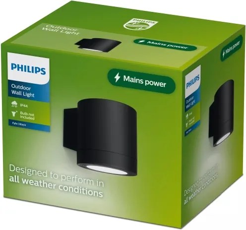 Philips - Aplică de perete pentru exterior FYLX 1xGU10/5W/230V neagră IP44