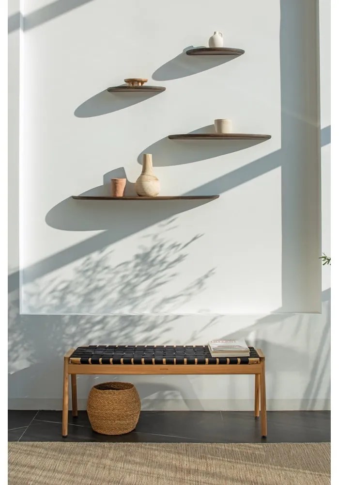 Bancă negru/natural Klupa - Gazzda