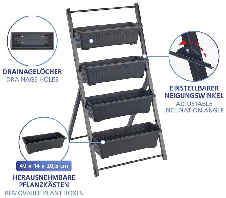 Suport pentru flori din metal (înălțime 108 cm) Vertical – Maximex