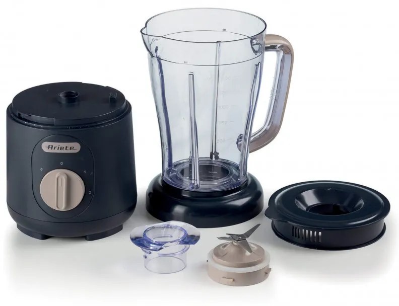 Blender Ariete BREAKFAST 0576/03, 500W, 1.5 L, 2 viteze + pulse, 4 lame otel, Negru