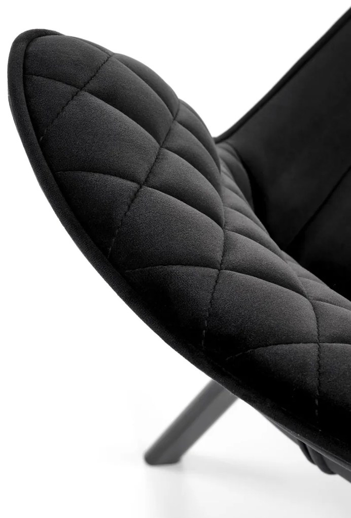 Scaun K520 velvet negru