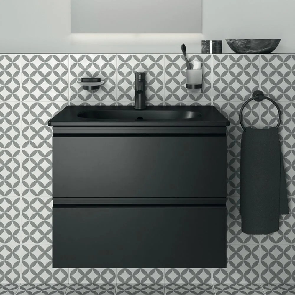 Dulap lavoar, 60x44x49 cm, negru Negru mat