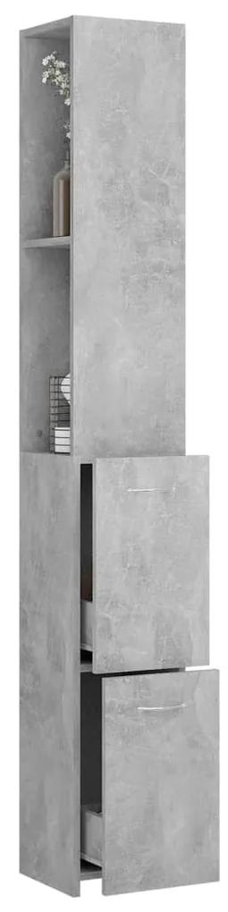 Dulap de baie, gri beton, 25x25x170 cm, PAL Gri beton, 1