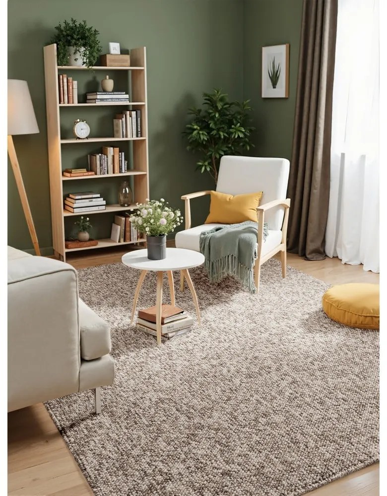 Covor gri lavabil 80x150 cm Rocco Taupe – Elle Decoration