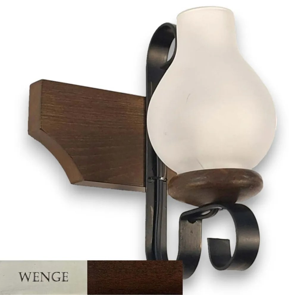 Aplica de perete rustica fabricata manual din lemn Vela WOOD-VE-AP1