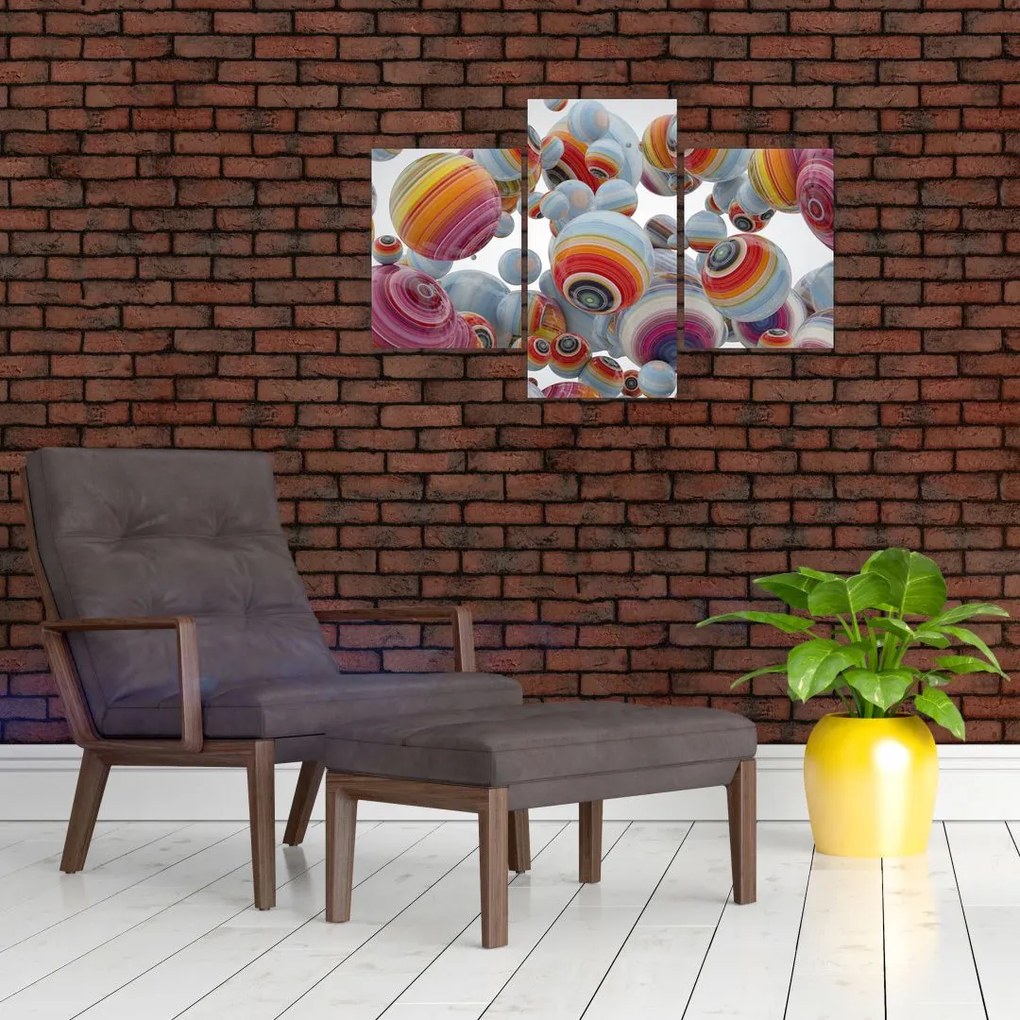 Tablou cu bile pictate (90x60 cm)