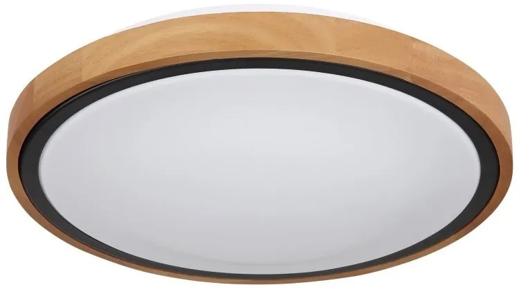 Plafoniera LED cu aspect lemn design modern Bruno maro 30,7cm 12W