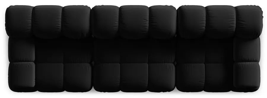 Canapea neagră cu tapițerie din catifea 282 cm Bellis – Micadoni Home