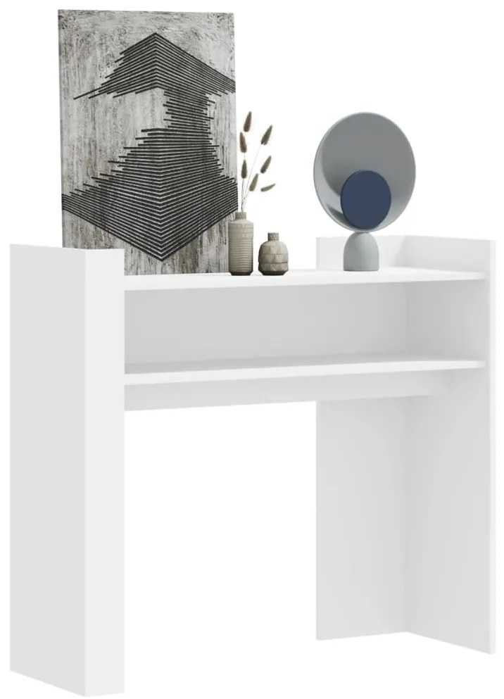 vidaXL Masă consolă, alb, 100x35x90 cm, lemn prelucrat