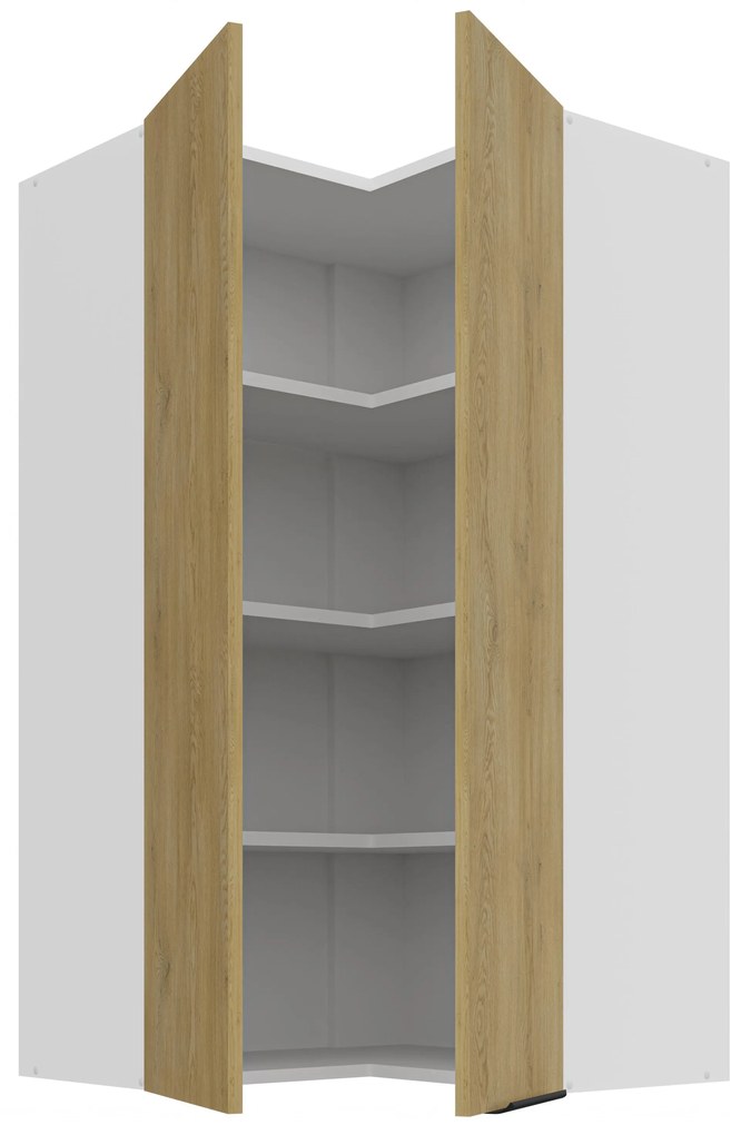 Dulap superior de bucătărie de colț Carminia 60x60 GN-108 2F (90) (stejar cremona + alb). 1128065
