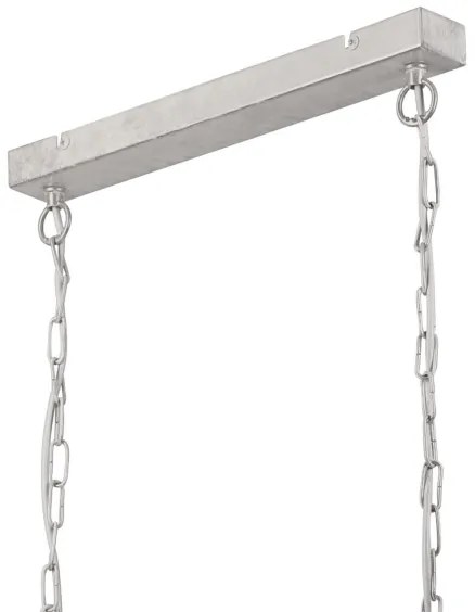 Lustră pe lanț NOEMI 2xE27/60W/230V argintiu