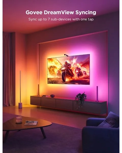 Govee TV Backlight 3 Lite TV 75-85" SMART LED retroiluminare RGBICW Wi-Fi IP67 + telecomandă