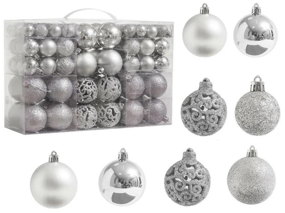 Set ornamente de Crăciun 4Home Noel, argintiu, 100 buc.