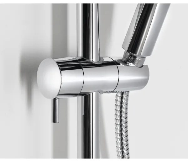 Aqualine - Set de duș cu baterie FARRAO, crom lucios