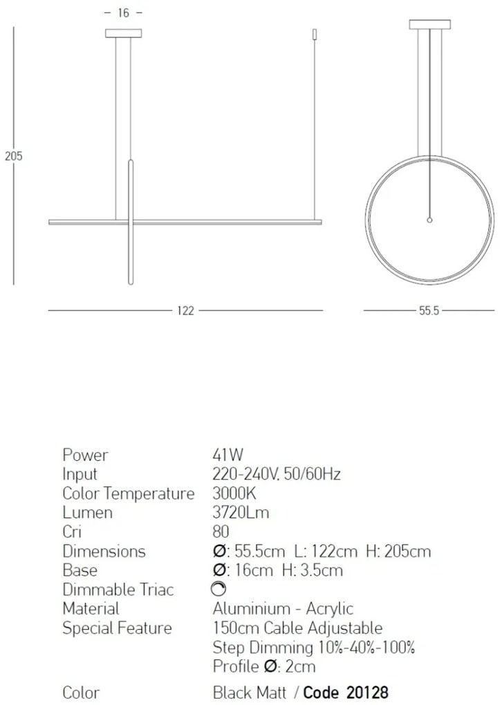 Lustra LED suspendata design minimalist Circle