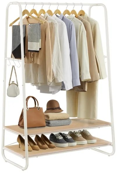 Cuier de podea LINEA, alb/maro