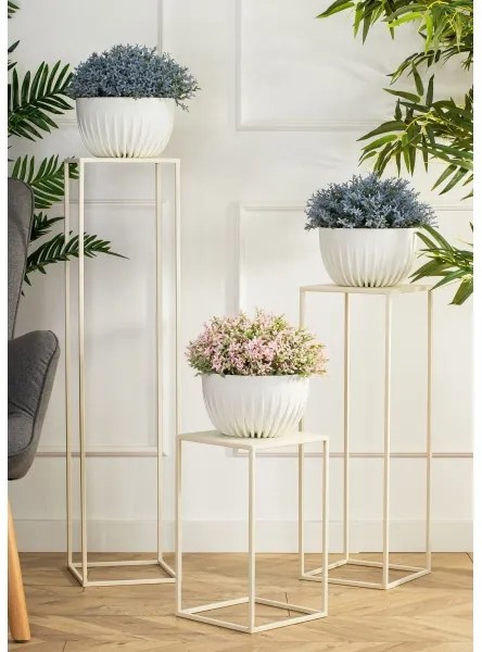 Suport de flori 100x24 cm crem