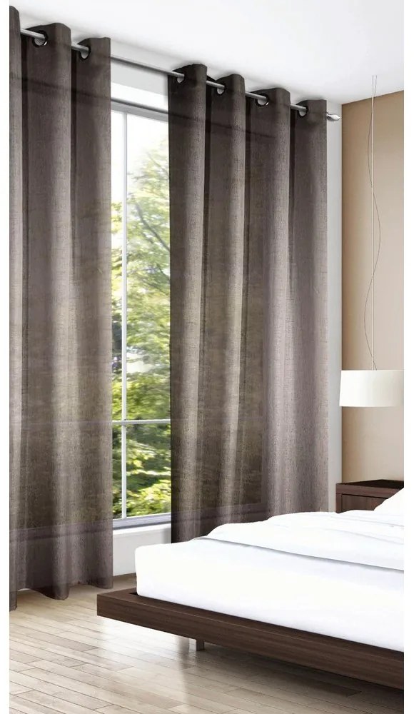 Draperie maro 140x245 cm Struktura Uni – Sehlbach