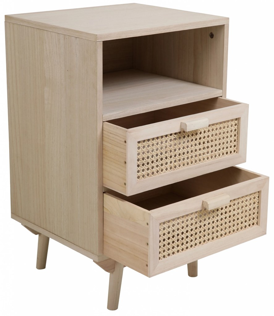 Comoda din MDF cu impletitura din ratan 42x36 cm