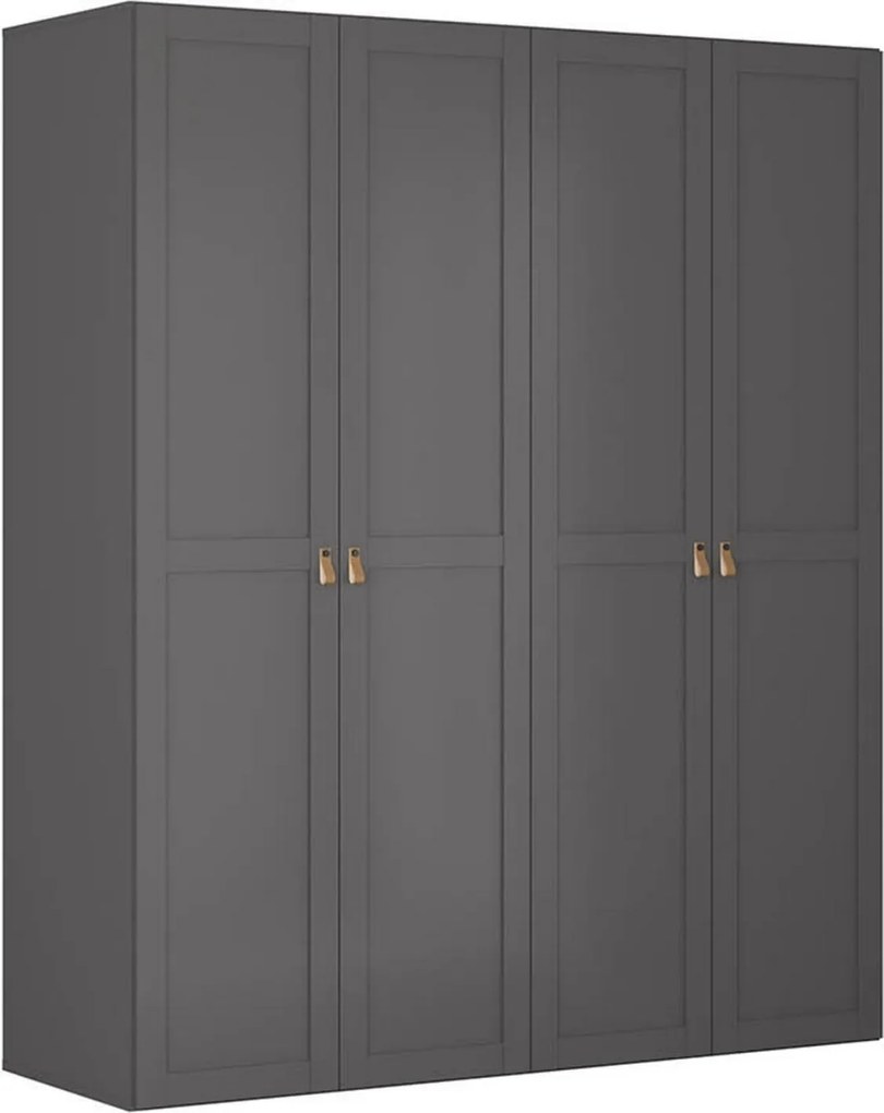Dressing FLEX, gri grafit, PAL, cu 4 usi, 200x66x240 cm