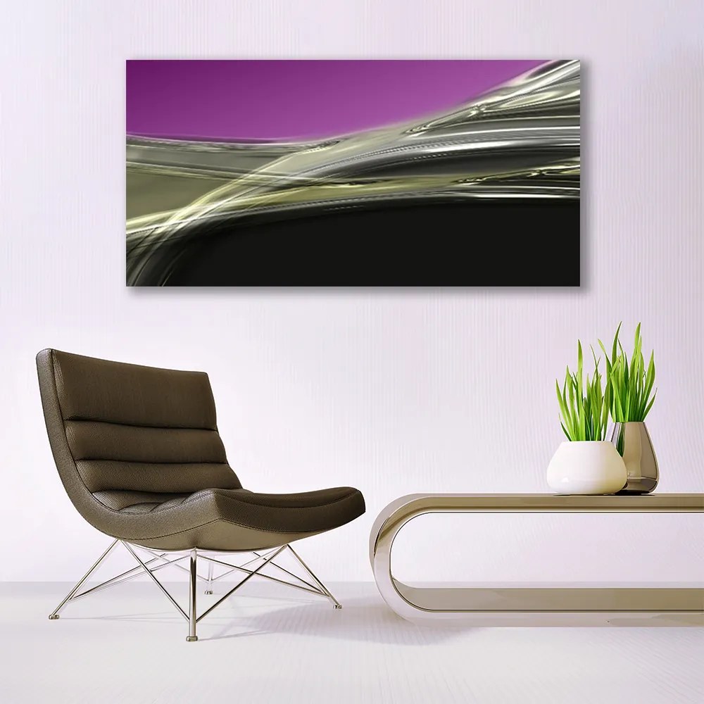 Tablou pe sticla Abstract Art Violet Gri Negru