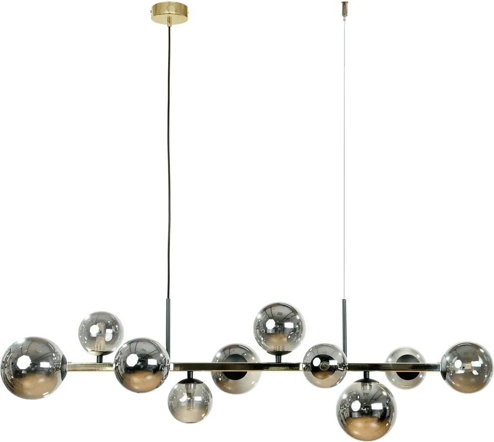 Lustra cu 10 surse de lumina SERENITY auriu