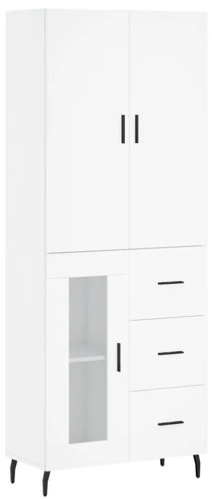 3195971 vidaXL Dulap înalt, alb, 69,5x34x180 cm, lemn compozit