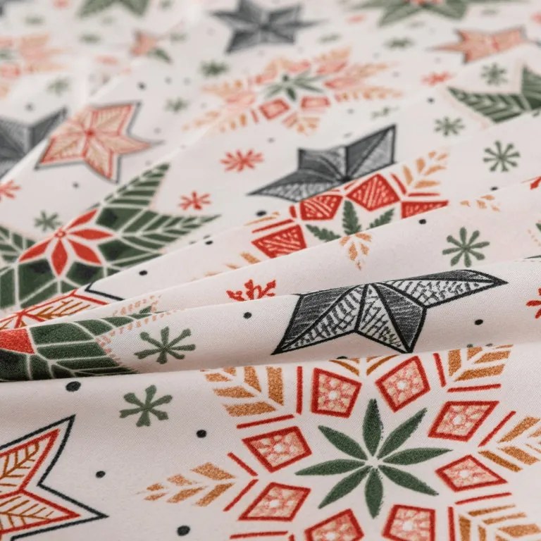 Lenjerie de pat din microfibra CHRISTMAS STAR colorate Dimensiune lenjerie de pat: 2 buc 70 x 90 cm | 200 x 220 cm