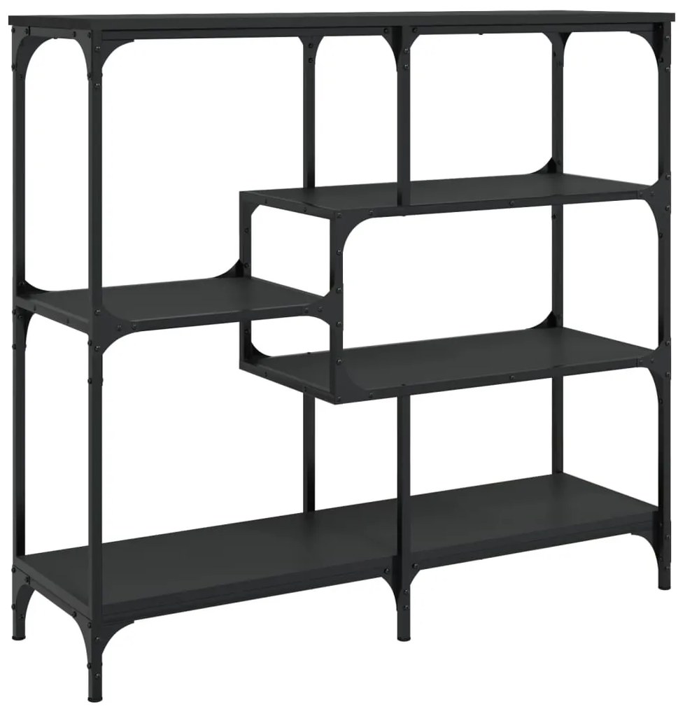 vidaXL Măsuță consolă, negru, 103x32x95 cm, lemn compozit