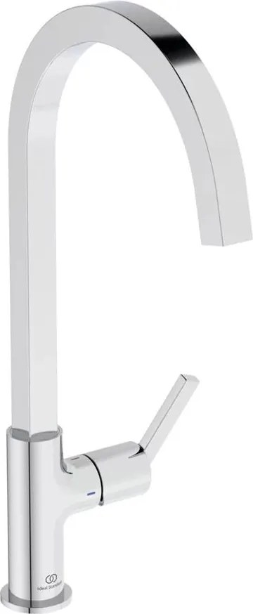 Baterie bucatarie Ideal Standard Gusto Square 306 pentru presiune joasa crom lucios