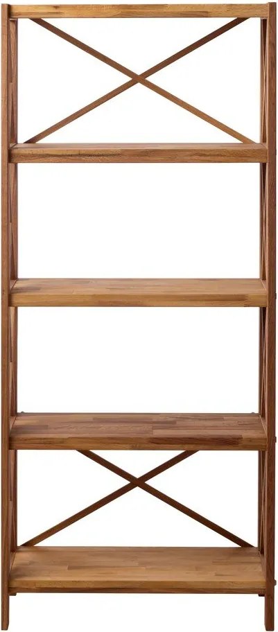 Etajeră în culoare naturală din lemn de stejar 70x161 cm X-Shelf – Unique Furniture