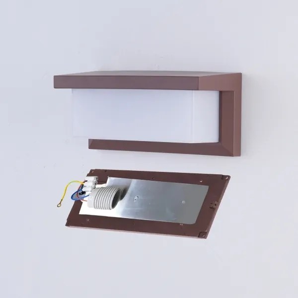 Brilagi - Aplică de exterior LED RGBW BRICKY 1xE27/15W/230V maro IP54