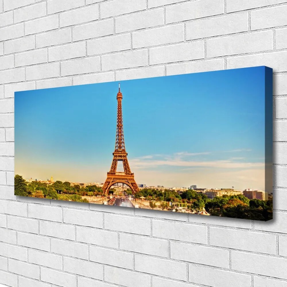 Tablou pe panza canvas Turnul Eiffel Paris Arhitectura Brown