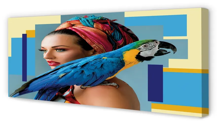 Tablouri canvas Macaw pe umăr