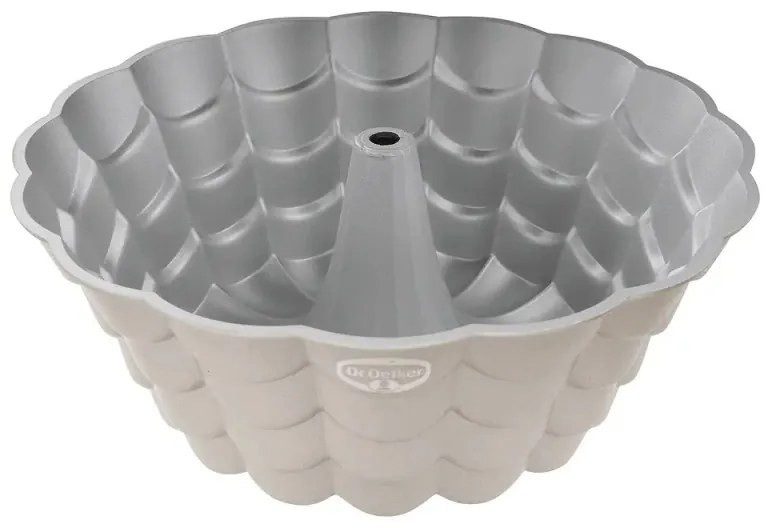 Forma de chec Dr.Oetker Floral 2551, 24 cm, Rotunda, Aluminiu turnat, Argintiu